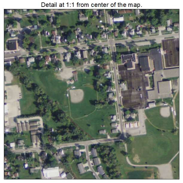 Pioneer, Ohio aerial imagery detail