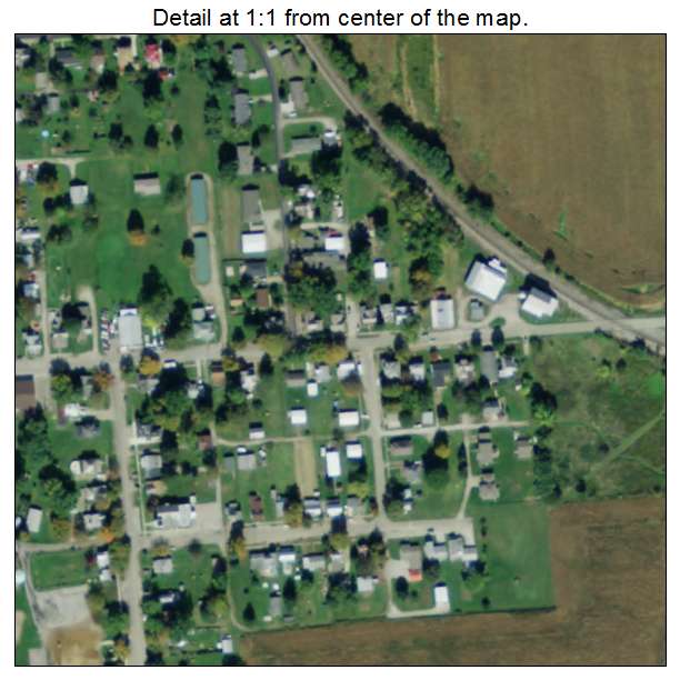 Pleasantville, Ohio aerial imagery detail