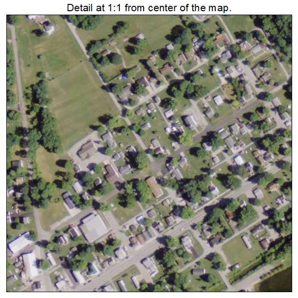 Port Jefferson, Ohio aerial imagery detail