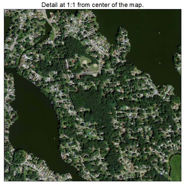 Portage Lakes, Ohio aerial imagery detail