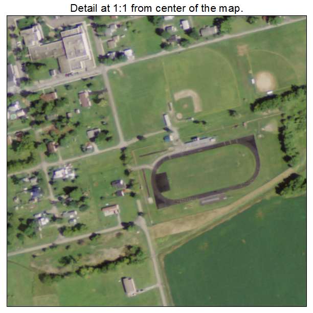 Ridgeway, Ohio aerial imagery detail
