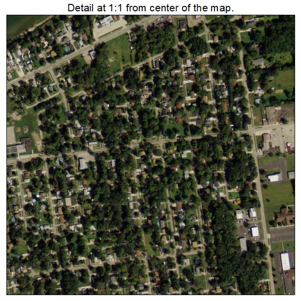 Sheffield Lake, Ohio aerial imagery detail