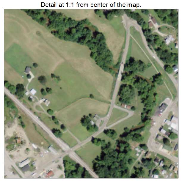 Sherrodsville, Ohio aerial imagery detail