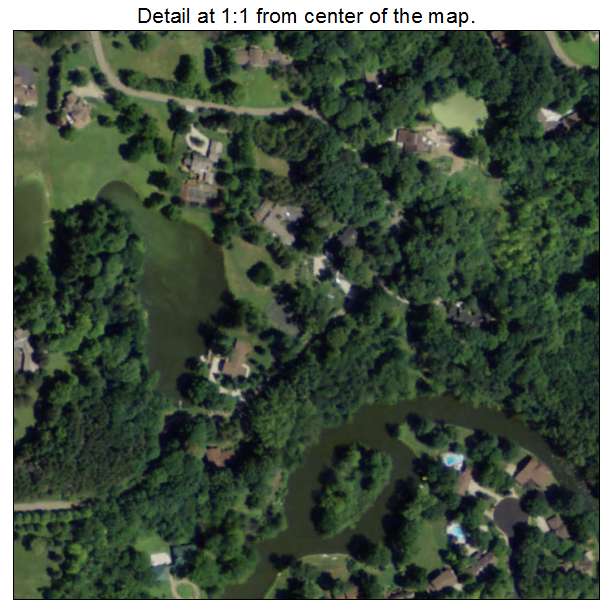 Sugar Bush Knolls, Ohio aerial imagery detail