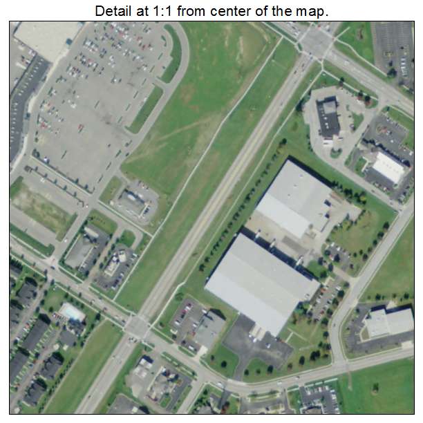 Sunbury, Ohio aerial imagery detail