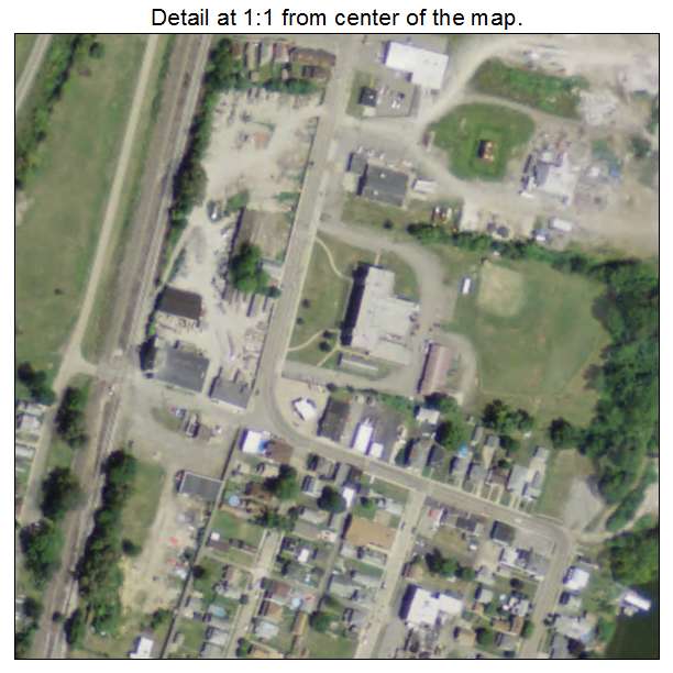 Tiltonsville, Ohio aerial imagery detail