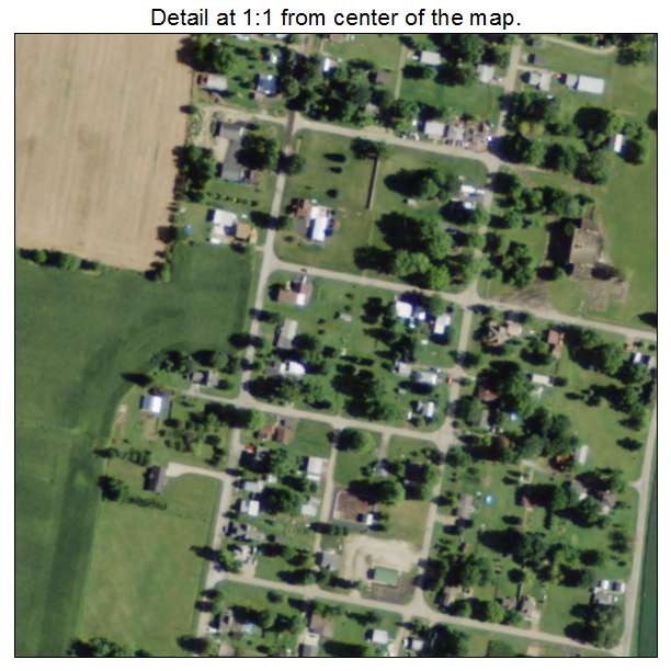 Unionville Center, Ohio aerial imagery detail