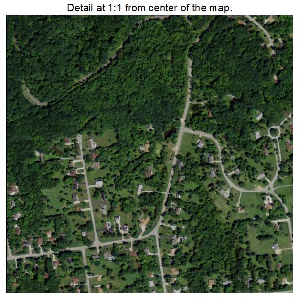 Walton Hills, Ohio aerial imagery detail