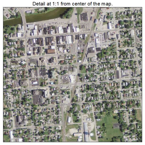 Wapakoneta, Ohio aerial imagery detail