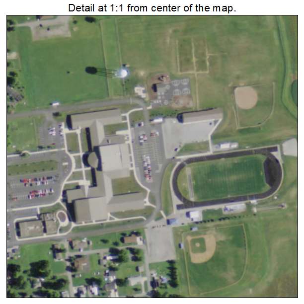Waynesfield, Ohio aerial imagery detail