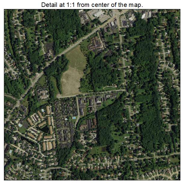 Westlake, Ohio aerial imagery detail