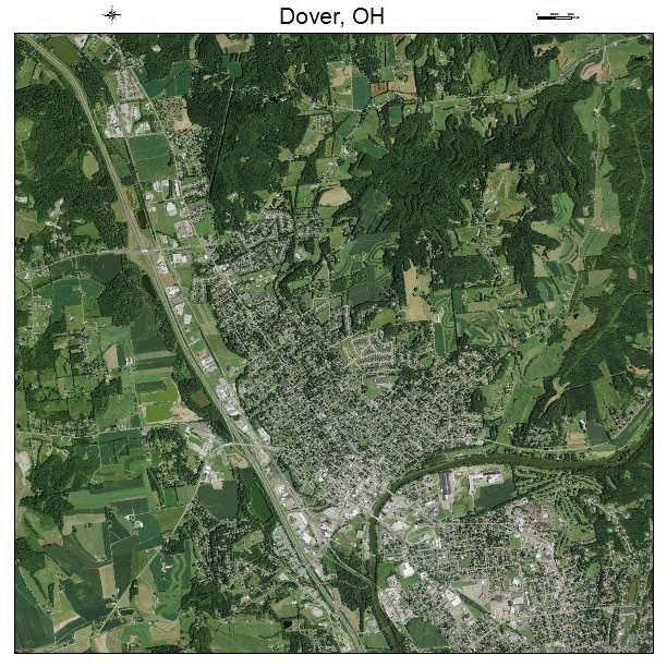 Dover, OH air photo map