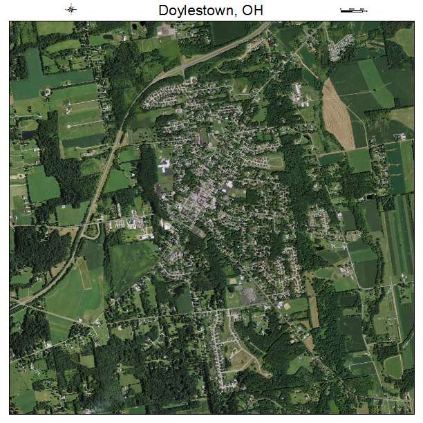 Doylestown, OH air photo map