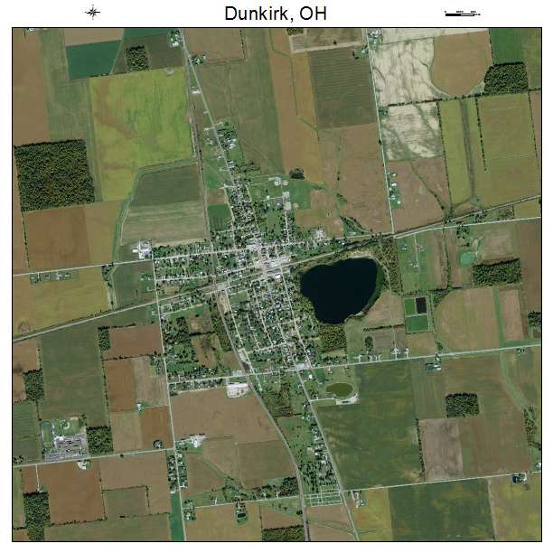 Dunkirk, OH air photo map