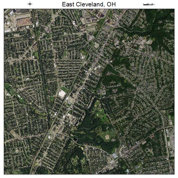 East Cleveland, OH air photo map