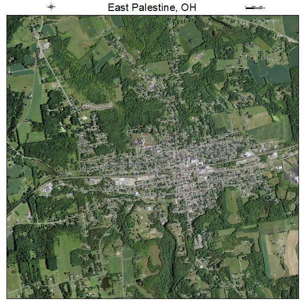 East Palestine, OH air photo map