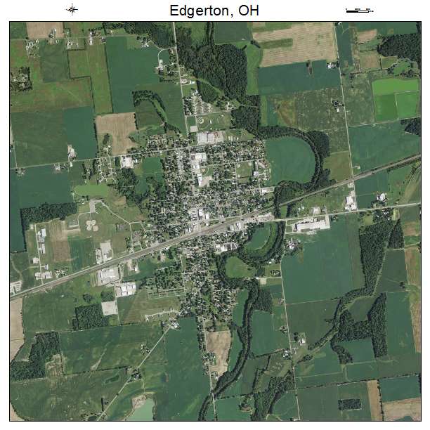 Edgerton, OH air photo map