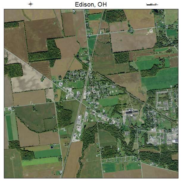 Edison, OH air photo map