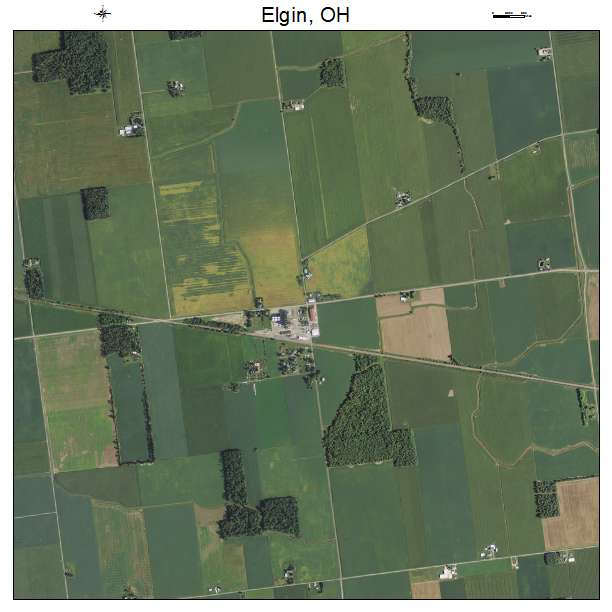 Elgin, OH air photo map