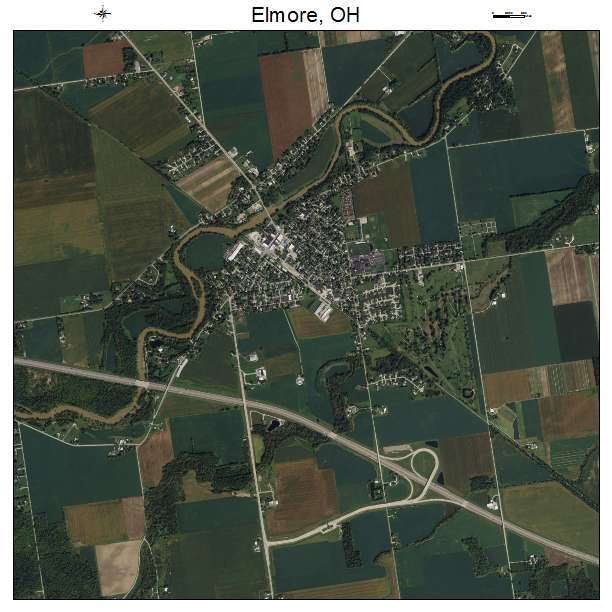 Elmore, OH air photo map