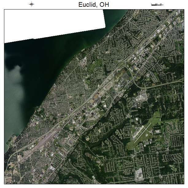 Euclid, OH air photo map
