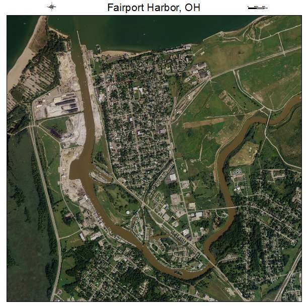 Fairport Harbor, OH air photo map