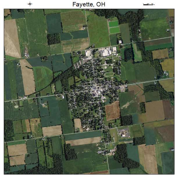 Fayette, OH air photo map
