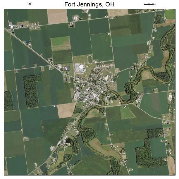 Fort Jennings, OH air photo map