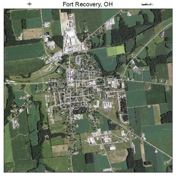 Fort Recovery, OH air photo map