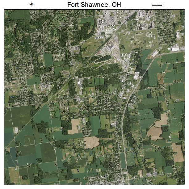 Fort Shawnee, OH air photo map