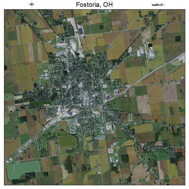 Fostoria, OH air photo map
