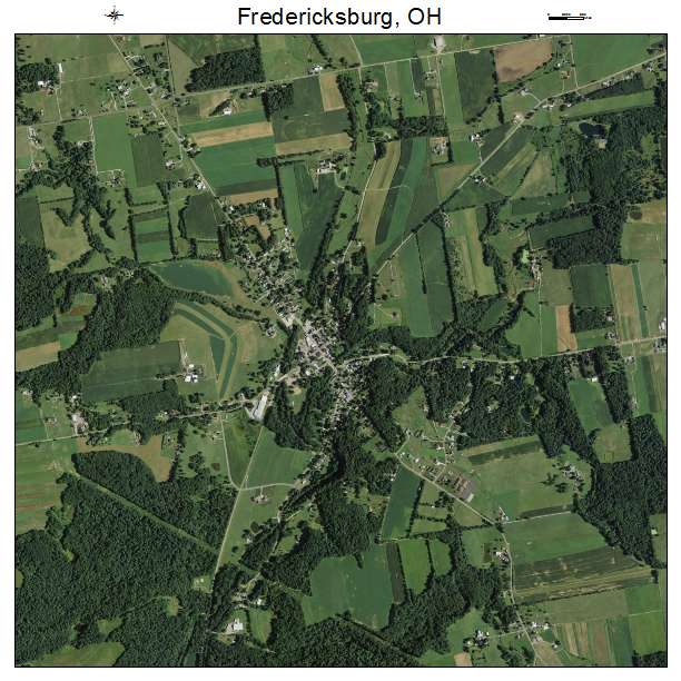 Fredericksburg, OH air photo map