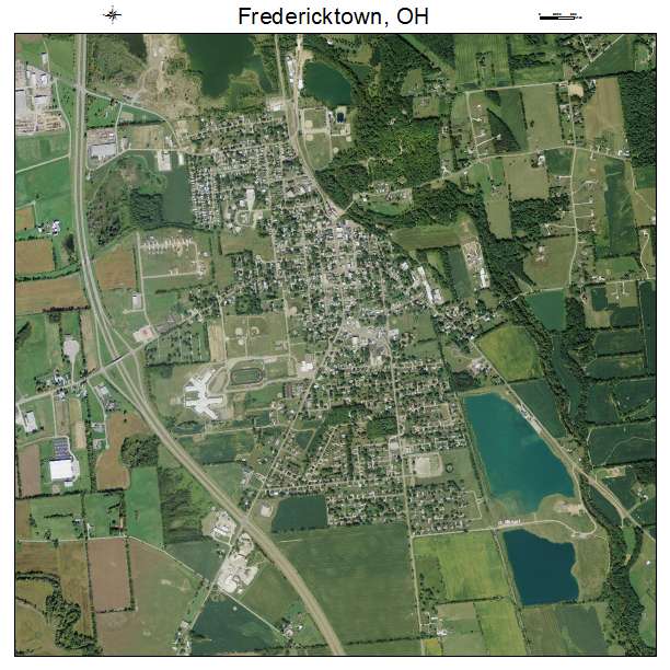 Fredericktown, OH air photo map