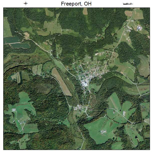 Freeport, OH air photo map