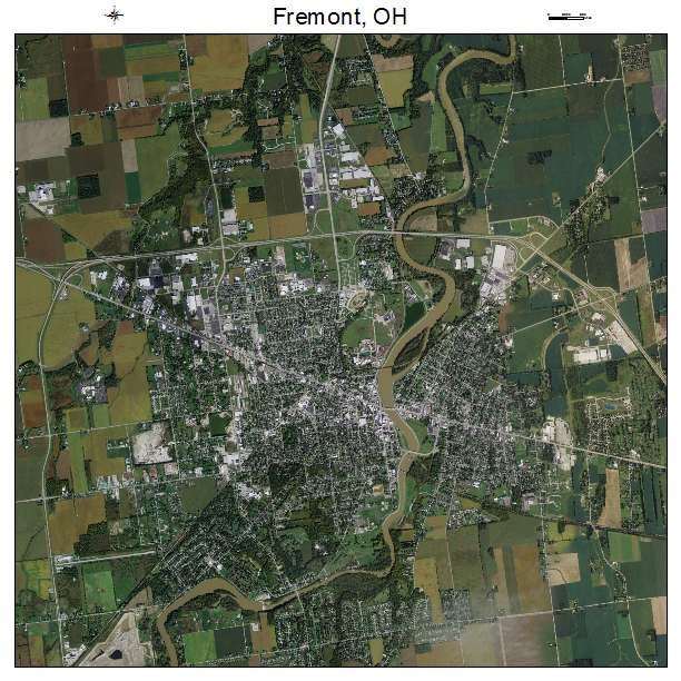 Fremont, OH air photo map