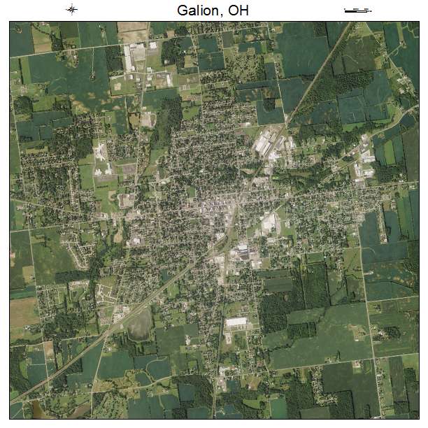 Galion, OH air photo map