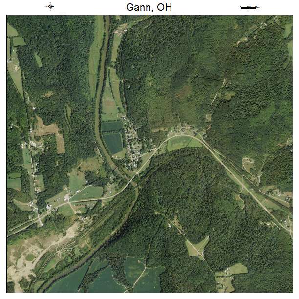 Gann, OH air photo map
