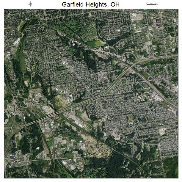 Garfield Heights, OH air photo map
