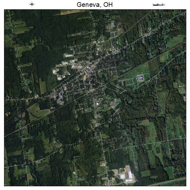 Geneva, OH air photo map