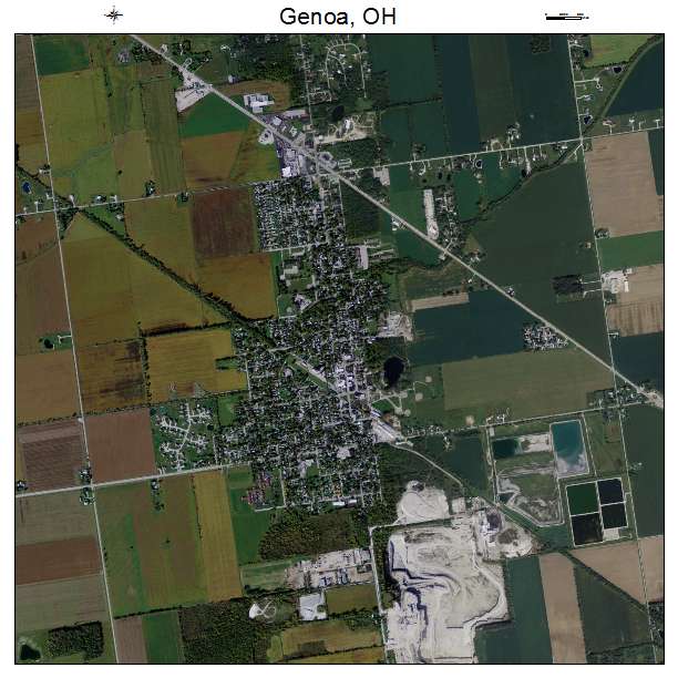 Genoa, OH air photo map