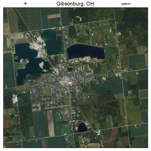 Gibsonburg, OH air photo map