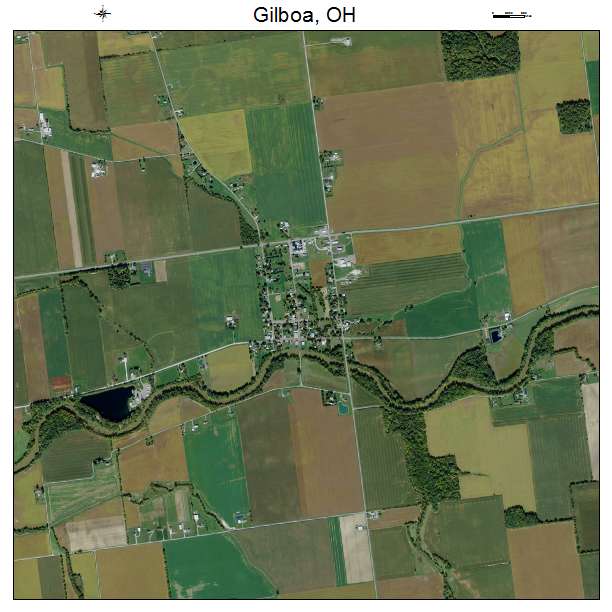 Gilboa, OH air photo map