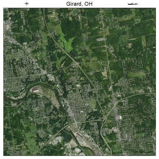 Girard, OH air photo map
