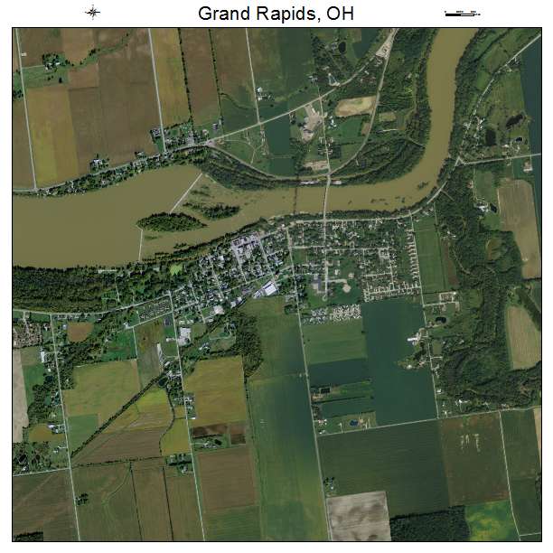 Grand Rapids, OH air photo map