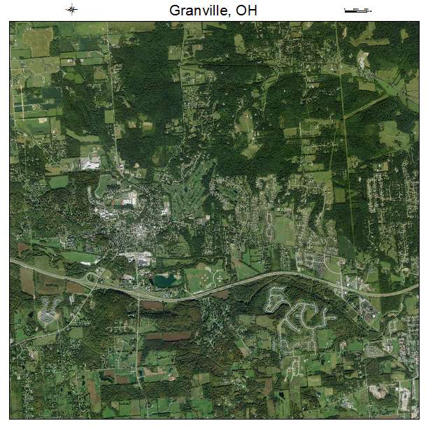 Granville, OH air photo map