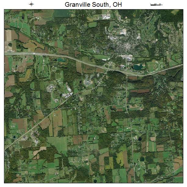Granville South, OH air photo map