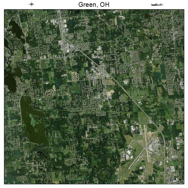 Green, OH air photo map