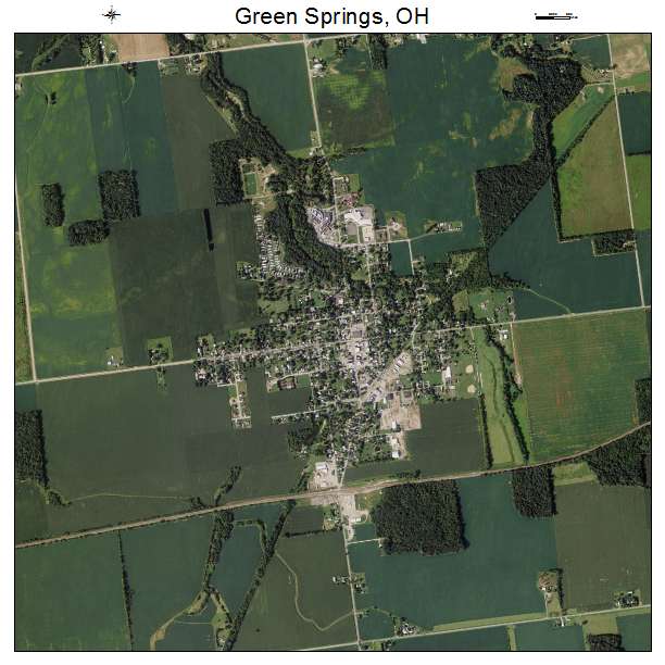 Green Springs, OH air photo map