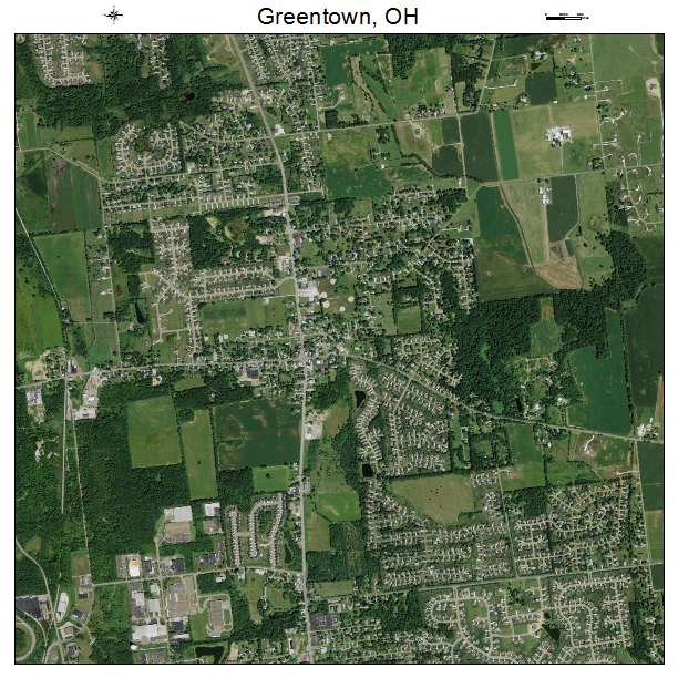 Greentown, OH air photo map