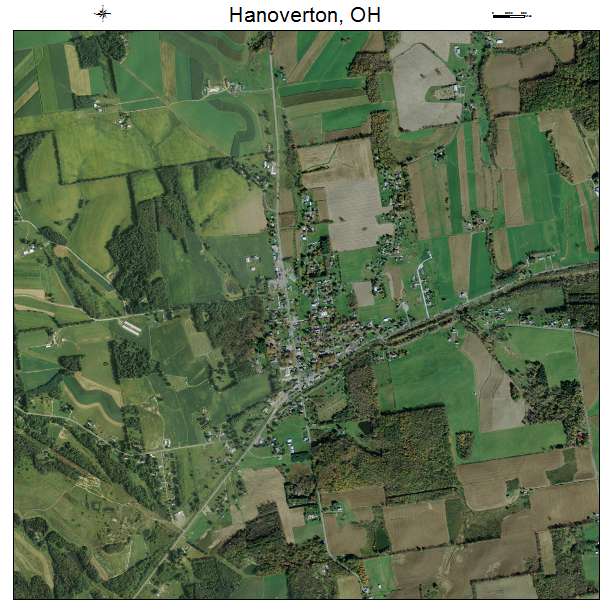 Hanoverton, OH air photo map